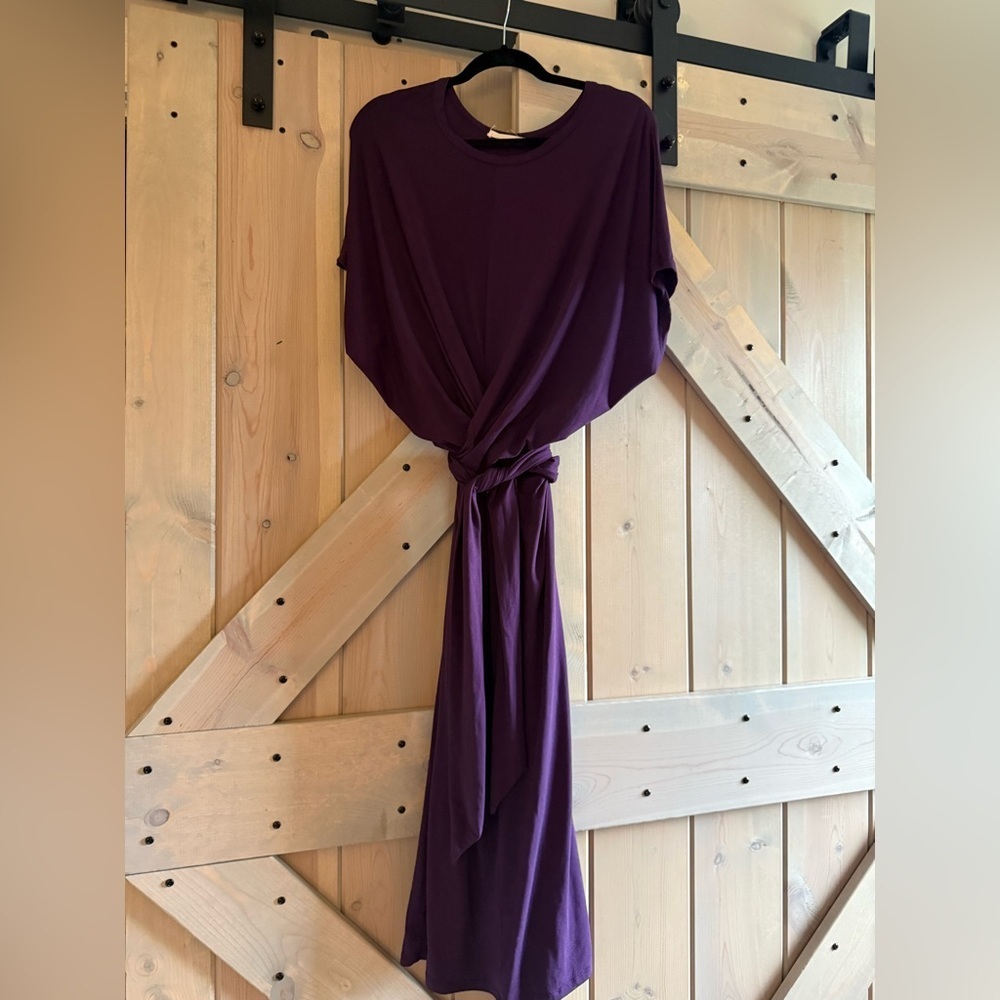 Bluheaven Chic Purple Midi Dress - Picture 5 of 7